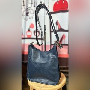 Ah Dorned Mini Vegan Leather Blue Messenger Crossbody Bag EUC!​​